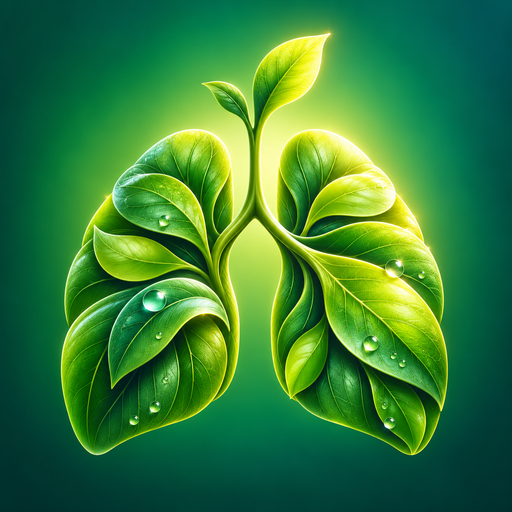 Breathy botanical lungs icon